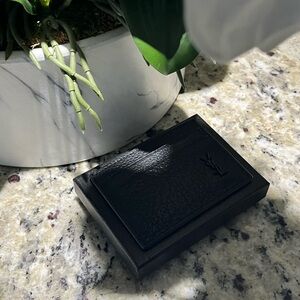 Yves Saint Laurent Textured Black Card Holder